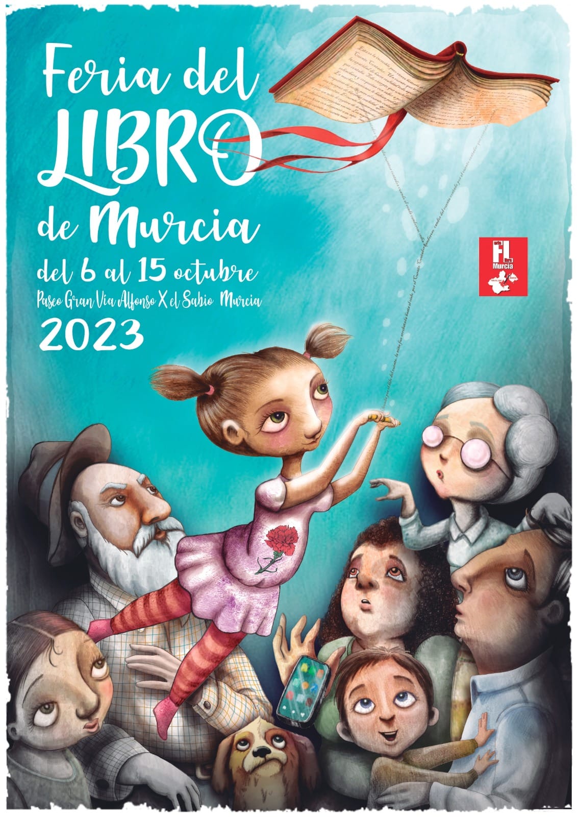 Cartel Feria Libro Murcia 2023